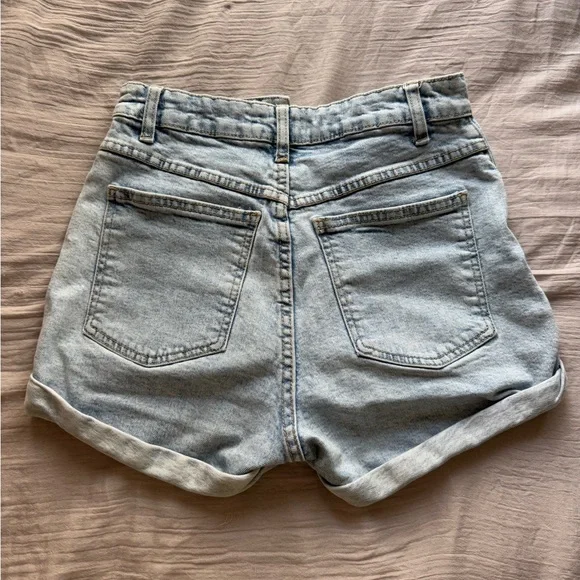 Light Blue Denim Women's Shorts - Picture 2 of 3